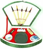 Child Kid Teen Arts & Crafts Gift Idea - Complete Chinese / Japanese Calligraphy Set in / Fan Box