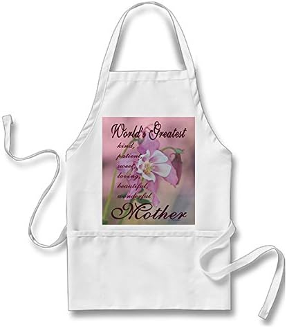 DiDiy Worlds Greatest Mom Mothers Day Winky Rose Adult Apron