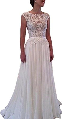 Keepinmind Women's Crewneck Sleeveless Low Back Party Lace Maxi Long Dress