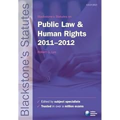 Blackstone's Statutes on Public Law and Human Rights 2011-2012 (Blackstone's Statute Series)
