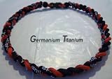Titanium Baseball / Softball Necklace RED AND BLACK 20 INCHES