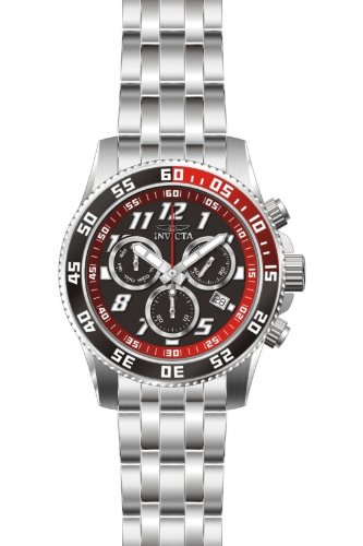 Invicta Men's 14509 Pro Diver Chronograph Black Dial Stainless Steel Watch On Sale