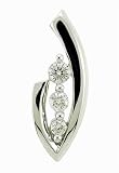 Ladies 0.51ct Diamond V-Shape Three Stone Pendant