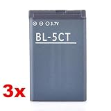 Neewer 3x BL5CT BL-5CT Li-ion Battery for Nokia C3 Touch 3.7V
