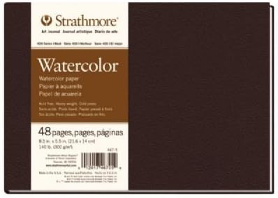 8 1/2" x 5 1/2" Sewn Bound Watercolor Art Journal (Product Catalog: Paper Media, Canvas & Surfaces)