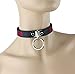 Whore Slut Slave Bondage Ring Collar Genuine Leather Choker with Buckle (Bitch)