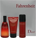 Fahrenheit by Christian Dior for Men 3 Piece Set Includes: 1.7 oz Eau de Toilette Spray + 1.7 oz Body and Hair Shampoo + 1.7 oz Deodorant Spray