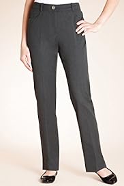 Flat Front Pocket Slim Leg Trousers