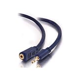 Cables To Go 40629 Velocity M/F Mono Audio Extension Cable (50 Feet, Blue)