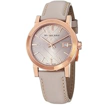 Big Sale Burberry Women's BU9109 Beige Leather Strap Watch