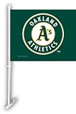 Oakland Athletics MLB Car Flag W/Wall Brackett