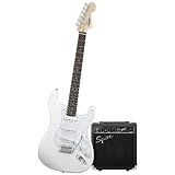 Cheap Squier by Fender Stop Dreaming Start Playing Set: SE Special Squier by Fender SP10 Amplifier Arctic White