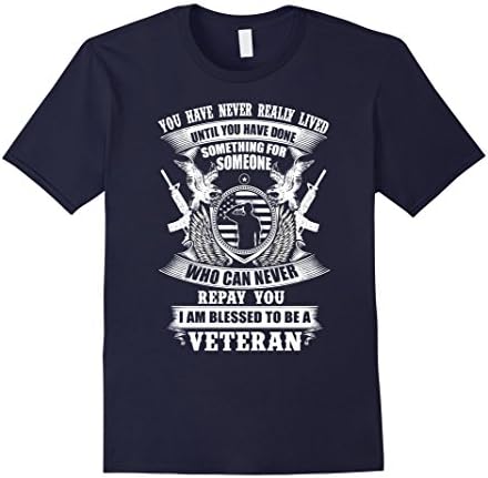 Men's Who Can Never Repay You, I Am Blessed To Be A Veteran 2XL Navy