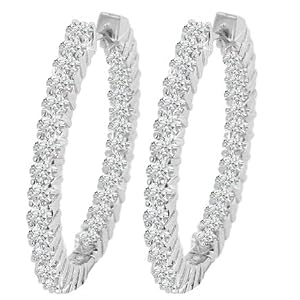4.20 Round Diamond Large Earrings