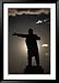Statue of Lenin at Sunset, Bishkek City, Kyrgyzstan Framed Photographic Poster Print by Martin Moos, 33x45