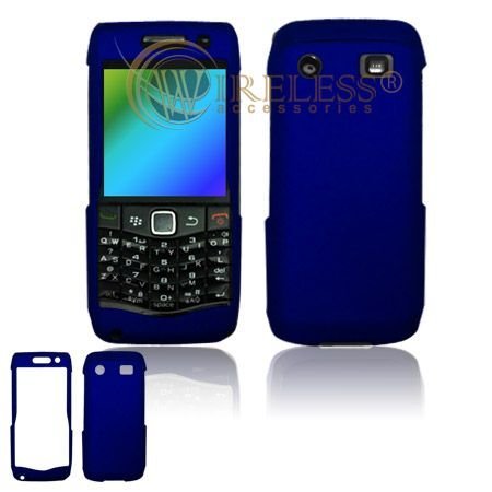 Blackberry Pearl 9100 Cell Phone Rubber Midnight Blue Metallic Protective Case Faceplate Cover + Free LiveMyLife Wristband