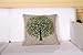 Jastore Cotton Linen Green Tree on Both Side Decorative Thick Pillow Cushion Cover Pillowcase 18-by-18-inches (18x18 Inches)