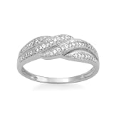 Sterling Silver Round Diamond Promise Ring (1/10 cttw)