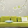 White Blossom Tree Branch - Mural - Wall Stickers Home Art Deco Wall Decals