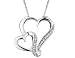 Diamond Heart Pendant 1/7 Carat (ctw) in Sterling Silver with Chain