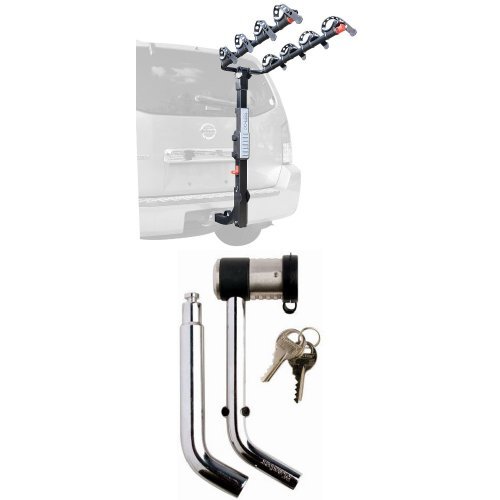 review Allen Sports Premier Hitch Mounted 4-Bike Carrier and Master Lock 2866DATSC Swivel Head Receiver Lock, Chrome