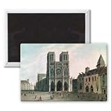 The Square in Front of Notre-Dame at the.. - 3x2 inch Fridge Magnet - large magnetic button - Magnet