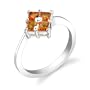 Sterling Silver 0.50 cts Princess Cut Citrine Ring Size 7