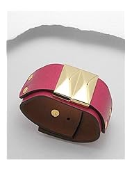 Deep Pink Leather Bracelet