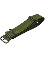 Premium 24mm 5-ring PVD Solid Army Green Zulu Military Nylon Nato Watch Strap G-10 Fits All Watches!!!