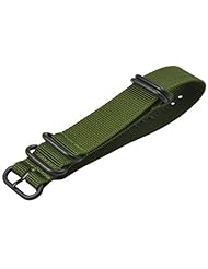 Premium 20mm 5-ring PVD Solid Army Green Zulu Military Nylon Nato Watch Strap G-10 Fits All Watches!!!