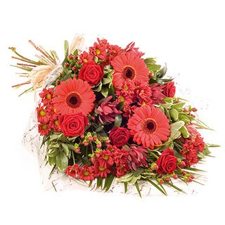 Vibrant Scarlet Fever bouquet - Send Red Bouquet of Fresh Flowers to The One You Love