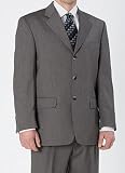 Kilburne & Finch Gray Woven 3-Button Suit with Pleated Pant