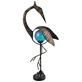 Moonrays 92222 Solar Powered Crane Landscape Stake Back Facing