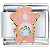 Pink Cheer Care Bear Licensed Italian Charms Bracelet Link