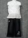 French Toast Spring/Summer Toddler Girls 2 pc. White Top Embroidered Denim Capri Pant Set
