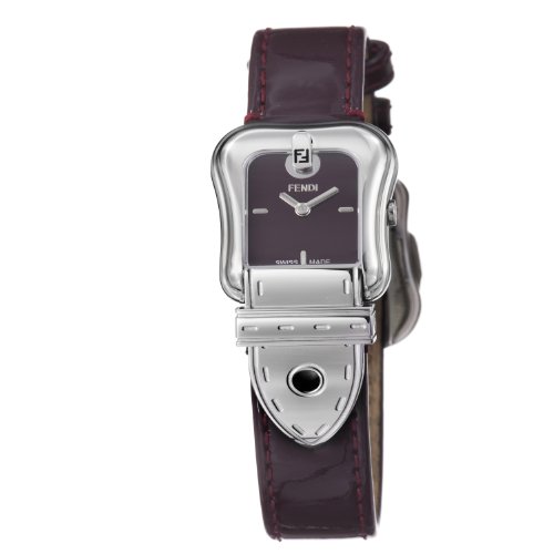 Fendi B. Fendi Ladies Shiny Dark Red Leather 
