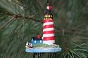 Lighthouse Christmas Tree Ornament - 9-in with Chimes