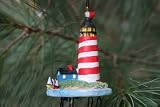 Lighthouse Christmas Tree Ornament - 9-in with Chimes