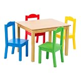 41wPIQtb0aL. SL160  Tot Tutors Kids Table and 4 Chair Set, Primary Wood