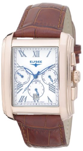 Elysee Herren-Armbanduhr Analog Leder 49051