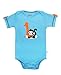 RuggedButts® Infant / Toddler Boys 1st Birthday Short Sleeve Bodysuit w/ Monkey - Blue - 12-18m