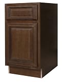 All Wood Cabinetry B18L-HCG 18-Inch Wide by 34 1/2-Inch High, Factory Assembled - Ready to Install All Wood Kitchen Cabinet, Heritage Chocolate Glaze Maple