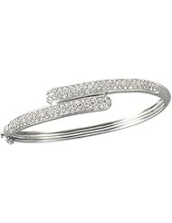 14K White Gold Diamond Bangle Bracelet - 3.00 Ct. -- LIFETIME WARRANTY