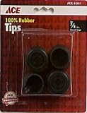SHEPHERD HARDWARE 51241 CHAIR LEG RUBBER STRAIGHT TIP 7/8