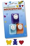 Produkt-Bild: folia 3er-Set Motivlocher 7019 Herz, B?r, Schmetterling