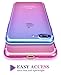 iPhone 8 Plus Case, iPhone 7 Plus Case, Ansiwee Colorful Clear Shell Super Slim Case Translucent Impact Resistant Flexible TPU Bumper Protective Case for Apple iPhone 7 Plus and 8 Plus (Blue Pink)