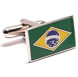 Brazilian Flag Brazil Auriverde Cufflinks Cuff Links