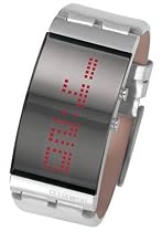 Diesel Men's Digital Silver Tone Leather Watch #DZ7091