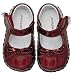 Pediped Infant Baby Toddler Patent Red Mary Janes Crib Leather Shoes Image