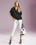 Newport News Jeanology Five Pocket Scrunch Capri Jeans